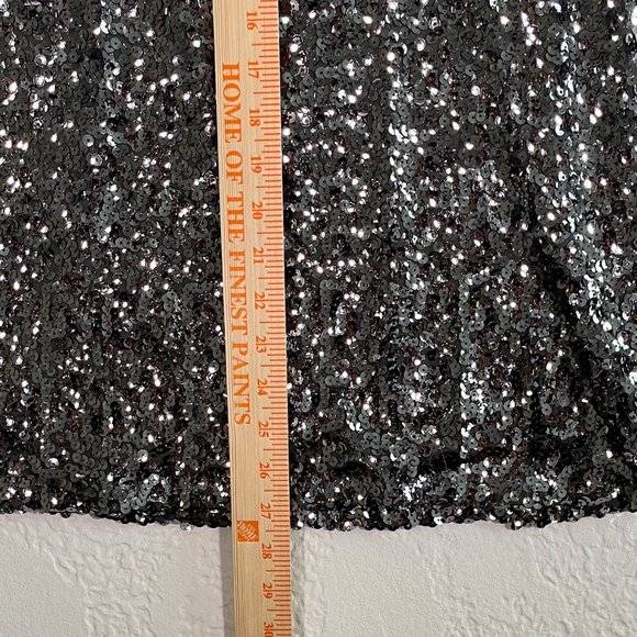 INC International Concepts Silver Sequin Sleeveless Dress Size Petite Small - Picture 4 of 11